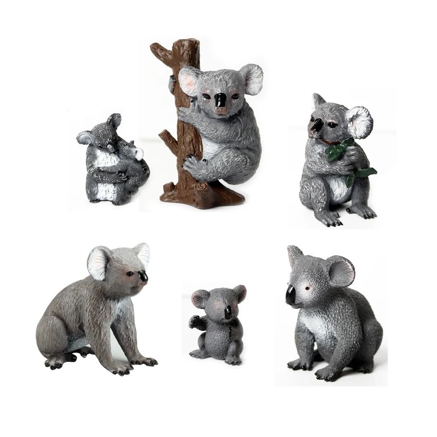 

Plastic Koala Statue Lifelike Animal CollectA Wildlife Koala Bear Figurine Climbing a Tree Toy Figure Hand Painted Model