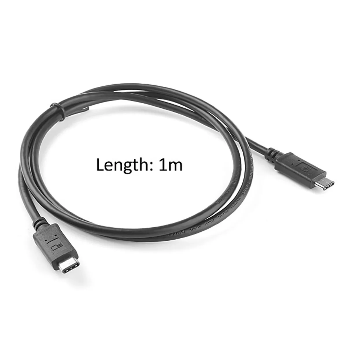 Chenyang 30cm 1m 2m 3m USB-C USB 3.1 Type C Male Connector to Male Data Cable for Tablet & Phone & Hard Disk Drive Black 0.3M