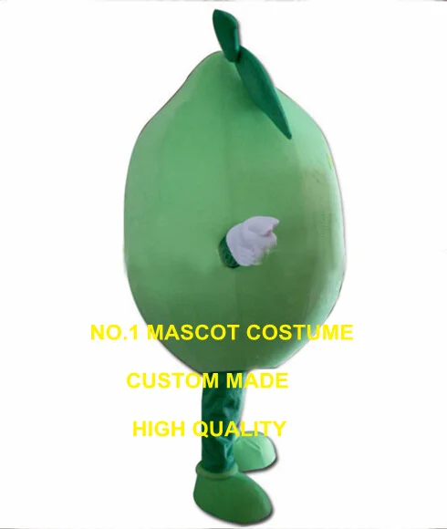 Lime Mascot Kostuum Groothandel Cartoon Groen Lime Lemon Fruit Thema Anime Cosplay Kostuums Carnaval Fancy Dress 2839