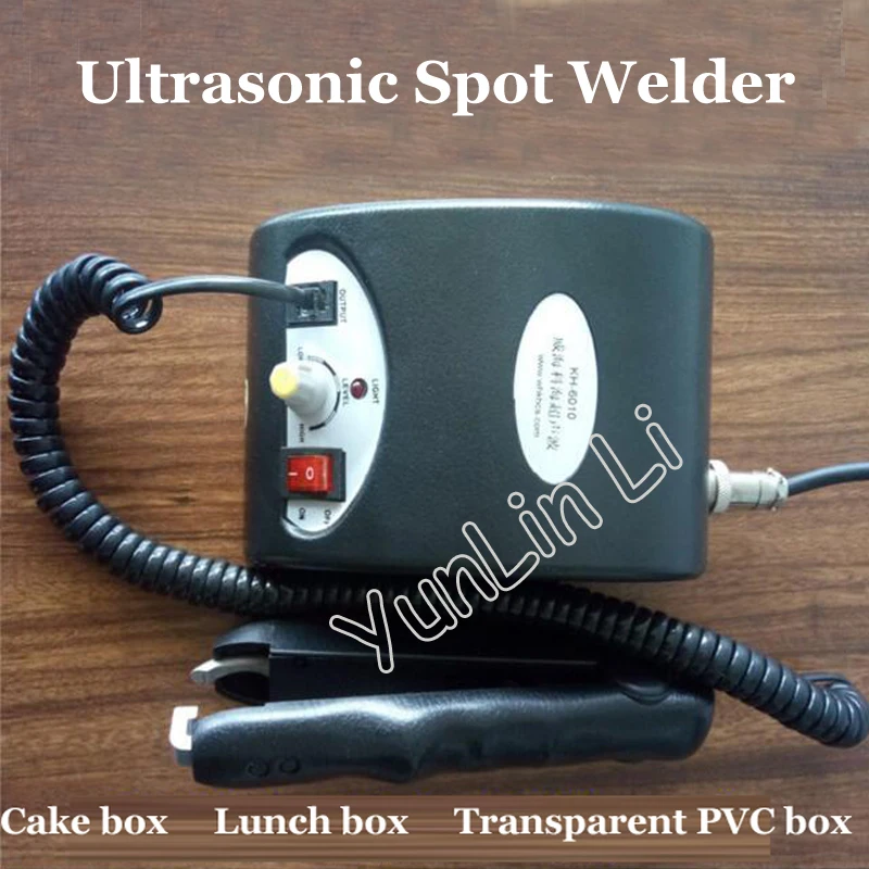 Máquina de soldadura ultrasónica, sellador de caja de comida de plástico PVC, con abrazadera de soldador por puntos, 220V, 50-60Hz, kh-6010