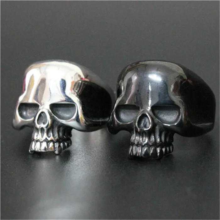 1pc New Arrival Black Blue Silver Color Cool Skull Ring 316L Stainless Steel Top Quality Lastest Skull Ring