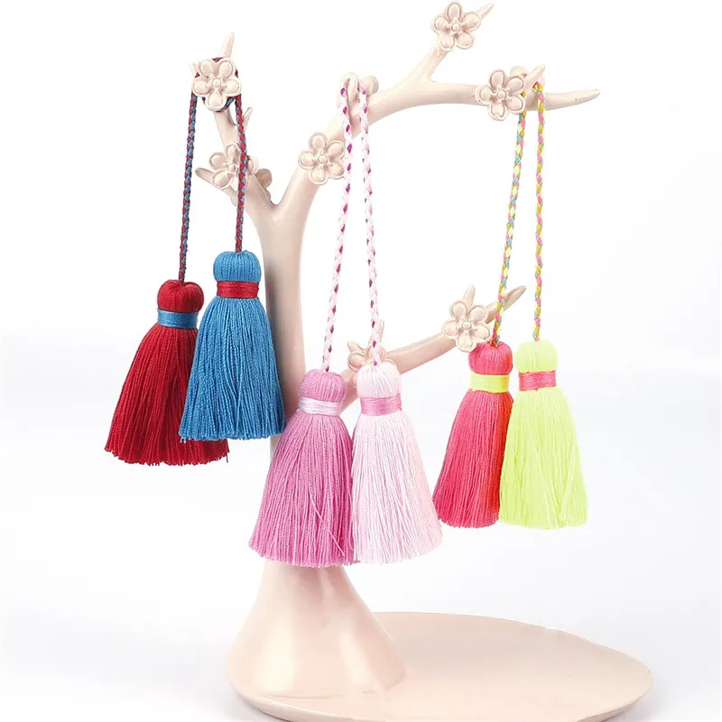 2019 Fashion Cute Tassel Pendant Two-headed Contrast Color Cotton Line Fringe For DIY Charms Fashing Pendant Jewelry Findings