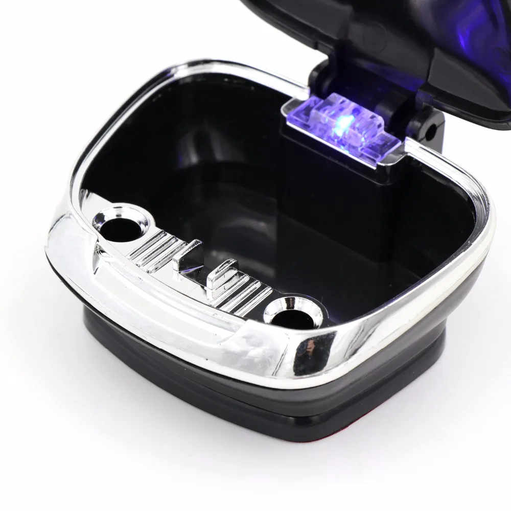 Fashionable Shell Shape LED Blue Light Inside Car Ashtray With Detachable Base and Double-sided tape