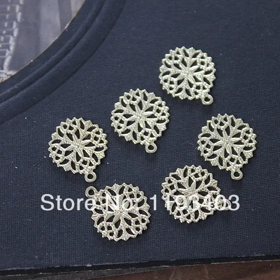 20PCS  RAW brass Filigree Jewelry Connectors Setting Cab Base Connector Finding (FILIG-RB-55)-13x15mm