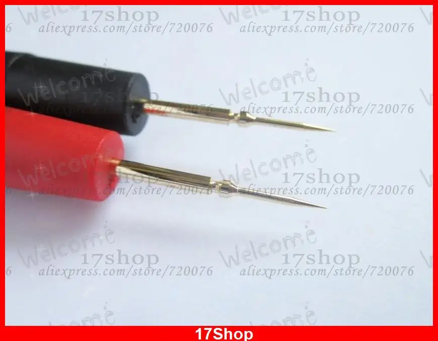 2 pair IC SMT SMD Multimeter pen Test Probes Cables for 4mm Banana jack