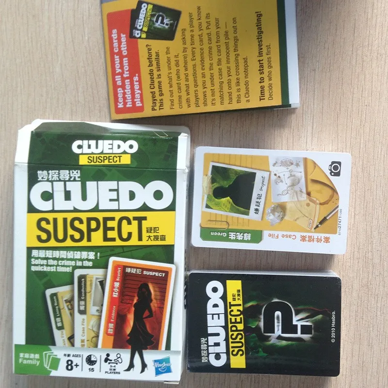 Cluedo Suspect Board Game Mental Logical Reasoning Card Game English Instructions