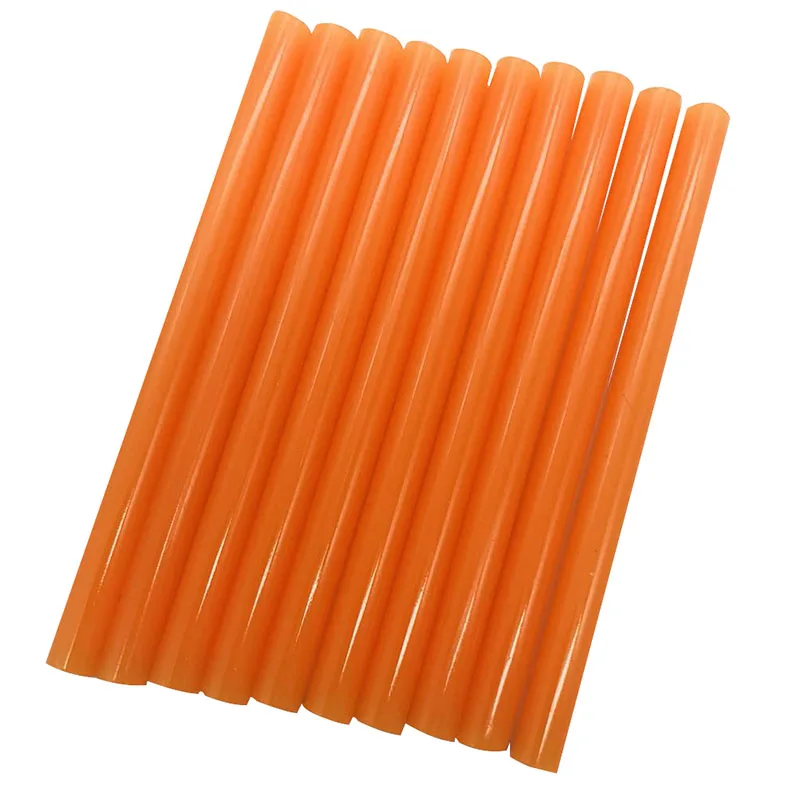 10 Pcs Orange Color 7MM Hot Melt Glue Sticks  For  Electric Glue Gun Car Audio Craft Repair Sticks Adhesive Sealing Wax Stick