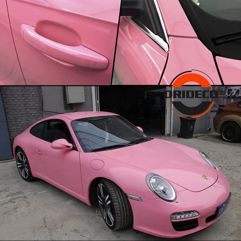 

Pink Ultra GLOSSY Vinyl Wrap With 3 Layers - High Gloss Shiny Car Wrap Film Graphic air Free Size:1.52*20M/Roll