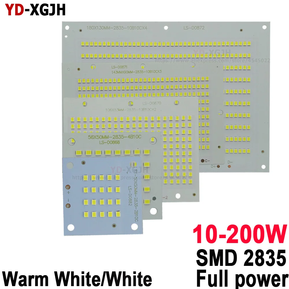 

1PCS 10W 20W 30W 50W 100W 150W 200W SMD 2835 led PCB board 100% Full Power LED Floodling PCB Aluminum plate for led floodlight