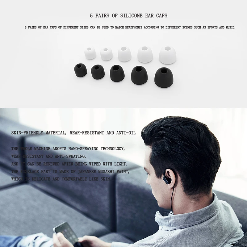 Original Xiaomi Mi Sports Headset Mini Bluetooth 4.1 Wireless  With Microphone Mic Waterproof Earphone For Smart Phone Ear Hook