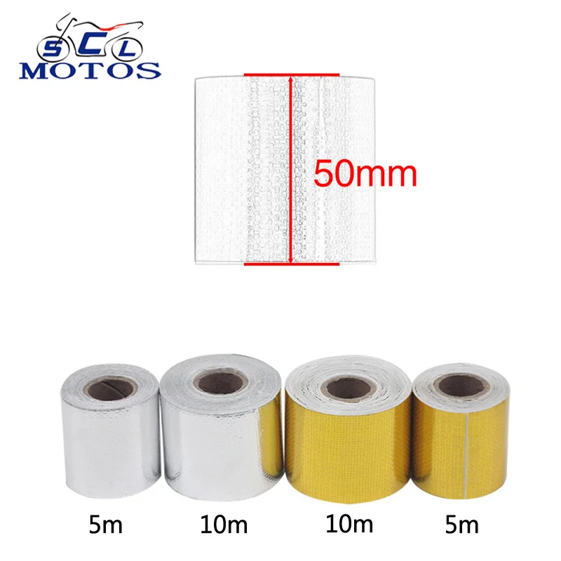 Sclmotos -Car Automobile Motorcycle Refit Thermal Insulation Band Exhaust Muffler pipe Heat Wrap Roll Heat Shield Tape Racing