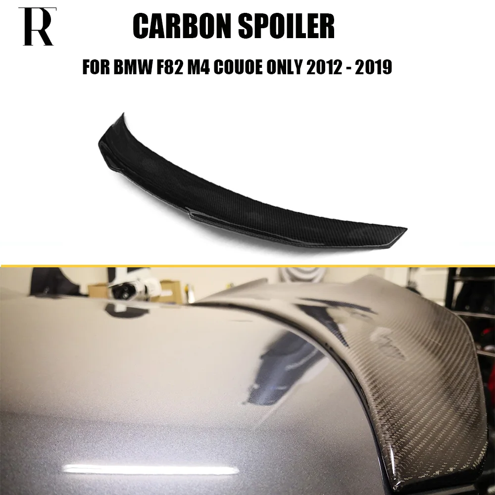 F82 M4 Spoiler Sayap Bibir Bagasi Belakang Serat Karbon Penuh untuk BMW M4 Base Coupe 2014 - 2019 Gaya PSM