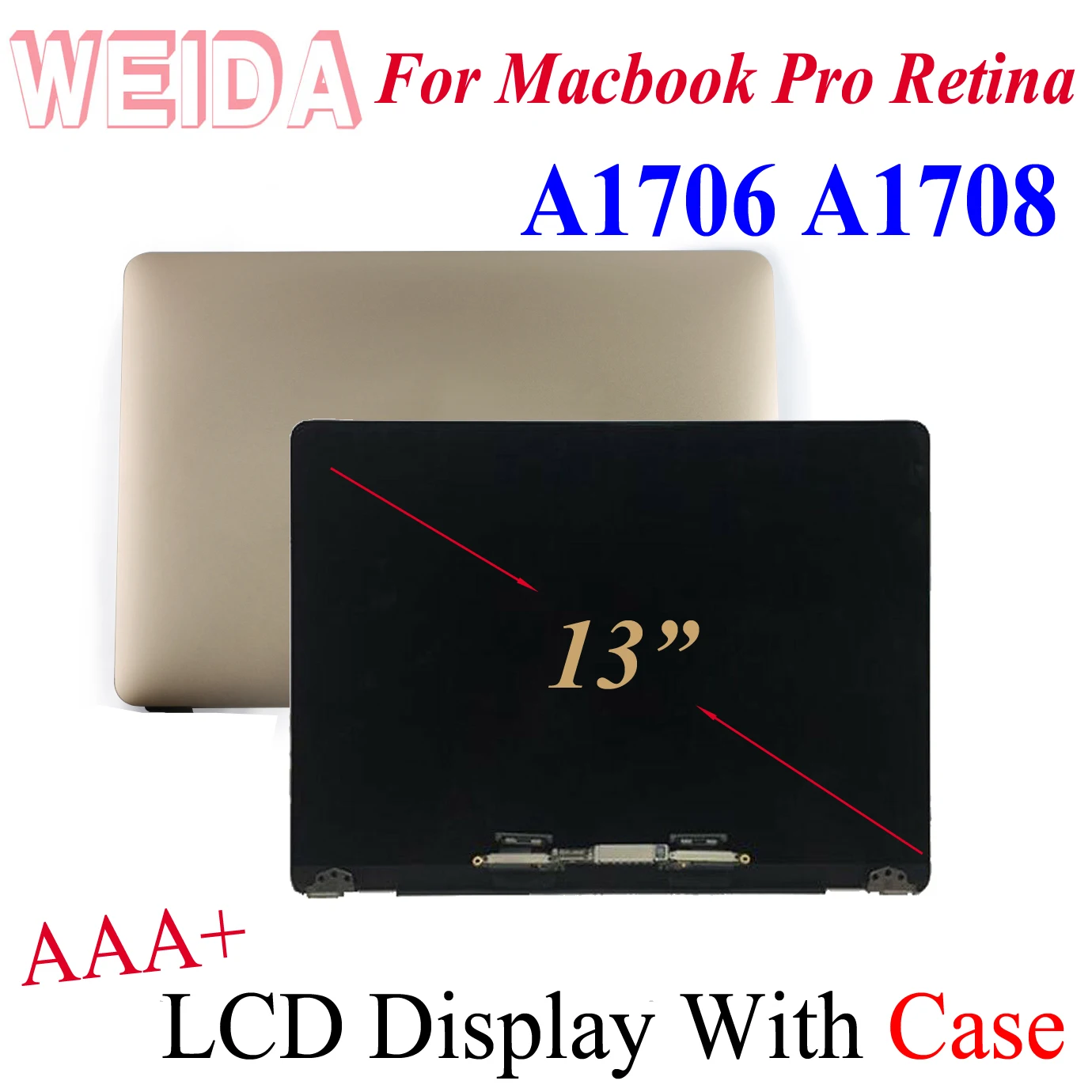 

13" 100% Tested LCD For Macbook Pro Retina A1706 A1708 LCD Display Touch Screen Full Complete Assembly Replacement