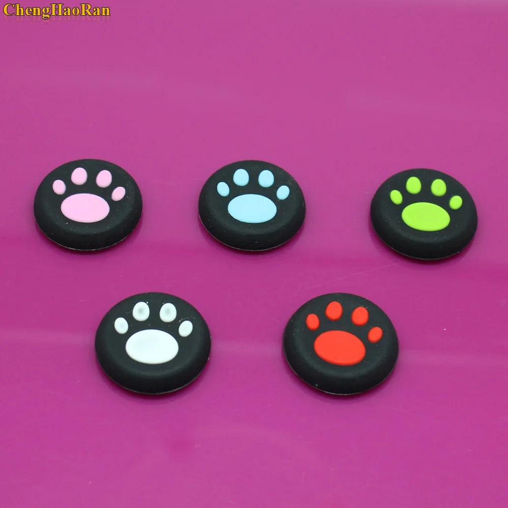 2 pz durevole Silicone antiscivolo Cat Paw Stick grip Cover per PS4 PS3 XBOX ONE/360 Controller Joystick Caps