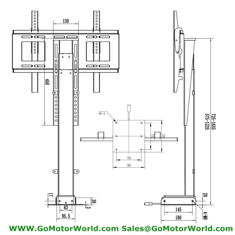 Lift 80KG TV Motorized Vertical Stand Lift Height Adjustable TV Mount TV LIFT Manufacturer