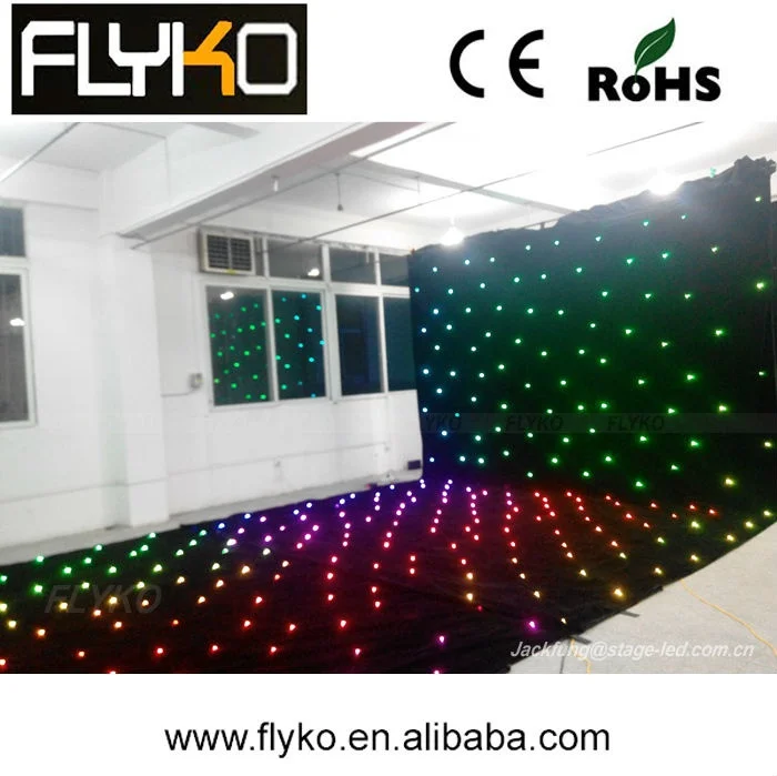 

6x3m dj wedding backdrop high quality velvet diy program led star curtain