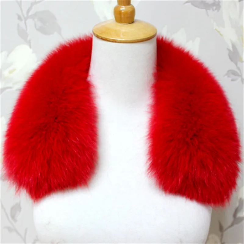 

JKP New Hot Sale Natural Fox Fur Collar Fashion Winter Solid Color Women Coat Real Fur Scarf Shawl Keep Warm Multicolor