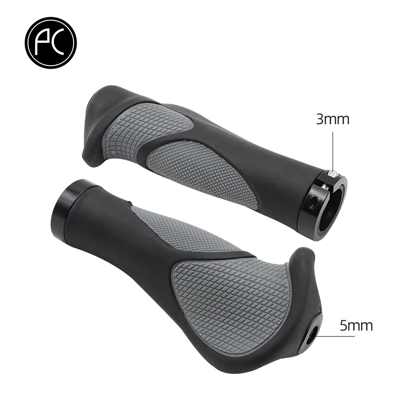 PCycling Ergonomic Bicycle Grips Handlebar TPR Rubber Casing Sheath Tone Non-Slip MTB Cycling Hand Rest Shock Absorption Bar End