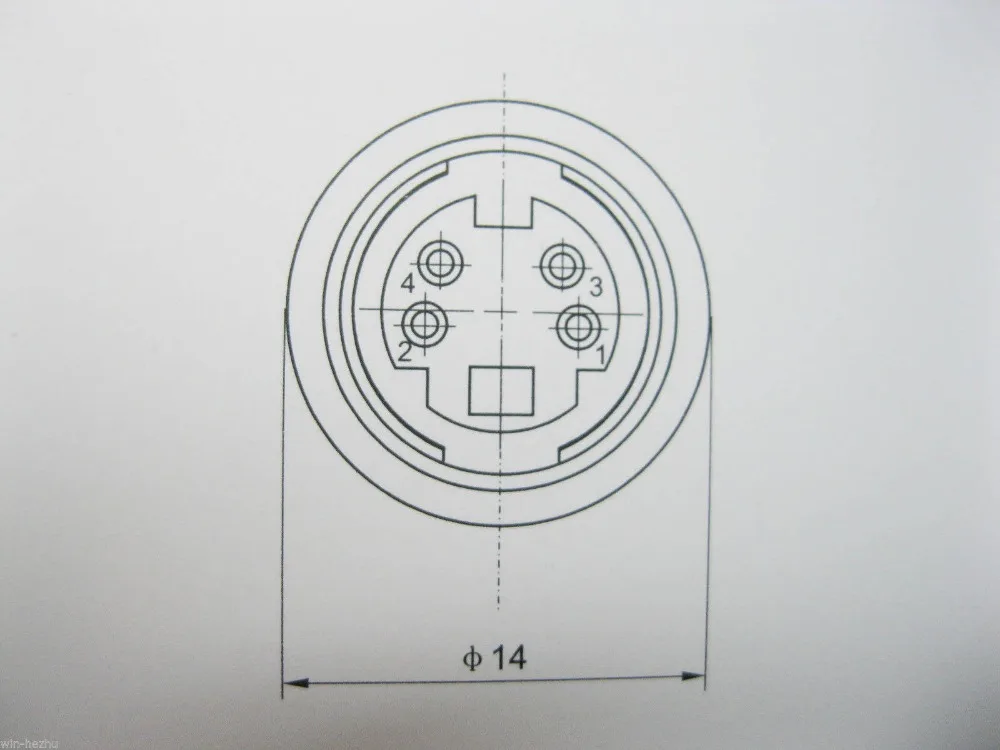 20pcs Mini 4 Pin DIN Jack Circular PCB Mount Female Connector