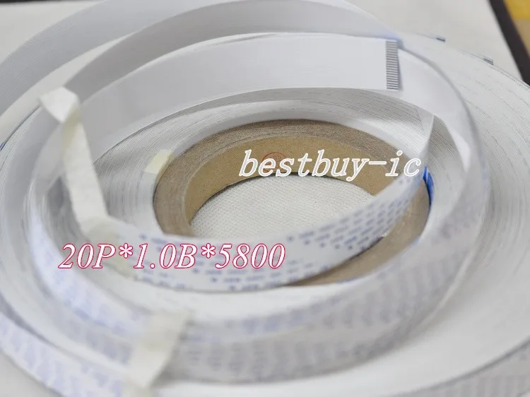 1.0mm Spacing +5800mm Length +20Pin B / Reverse line Soft wire FFC Flexible Flat Cable.20P*1.0B*5800MM