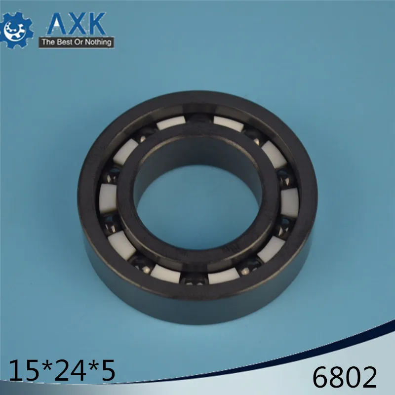 

6802 Full Ceramic Bearing ( 1 PC ) 15*24*5 mm Si3N4 Material 6802CE All Silicon Nitride Ceramic 6802 Ball Bearings