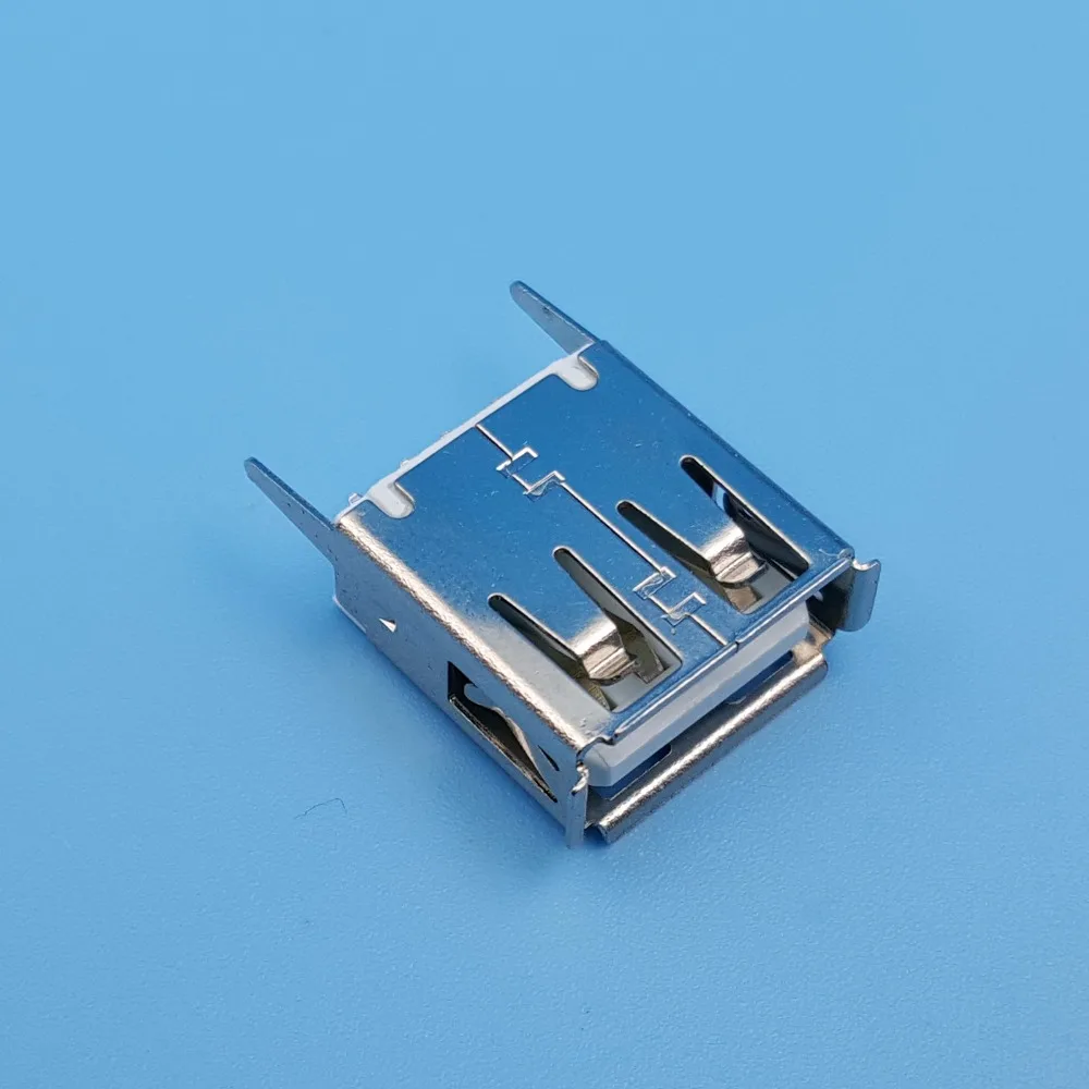 100Pcs Usb Type A 4Pin Rechte Vrouwelijke Socket 180 Graden Pcb Mount Soldeer Connector