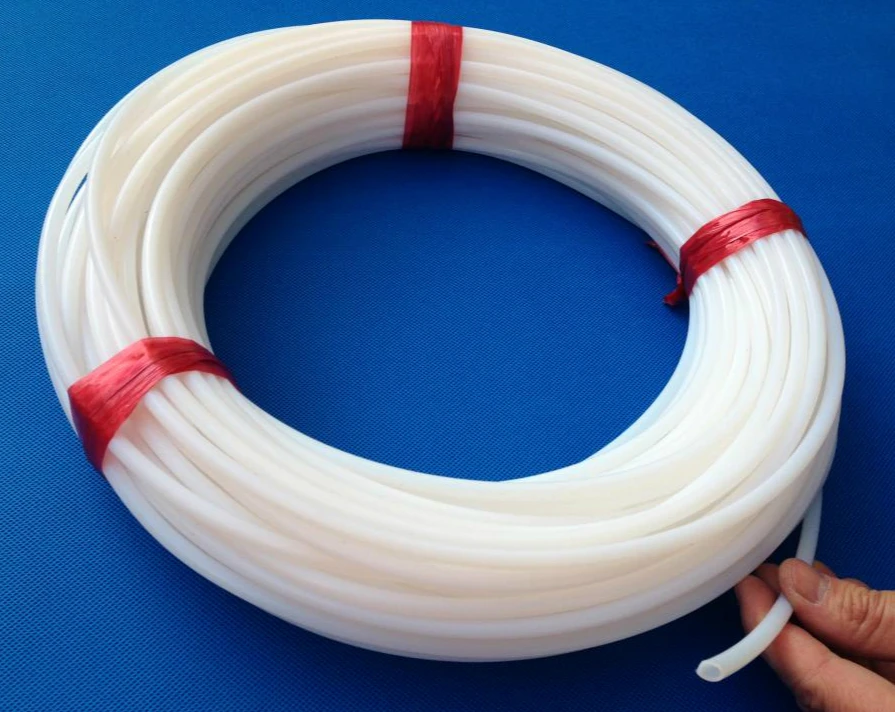 5meter/lot customization accepted hose milk white PTFE pipe high temperature resistance tube PTFE tube F4