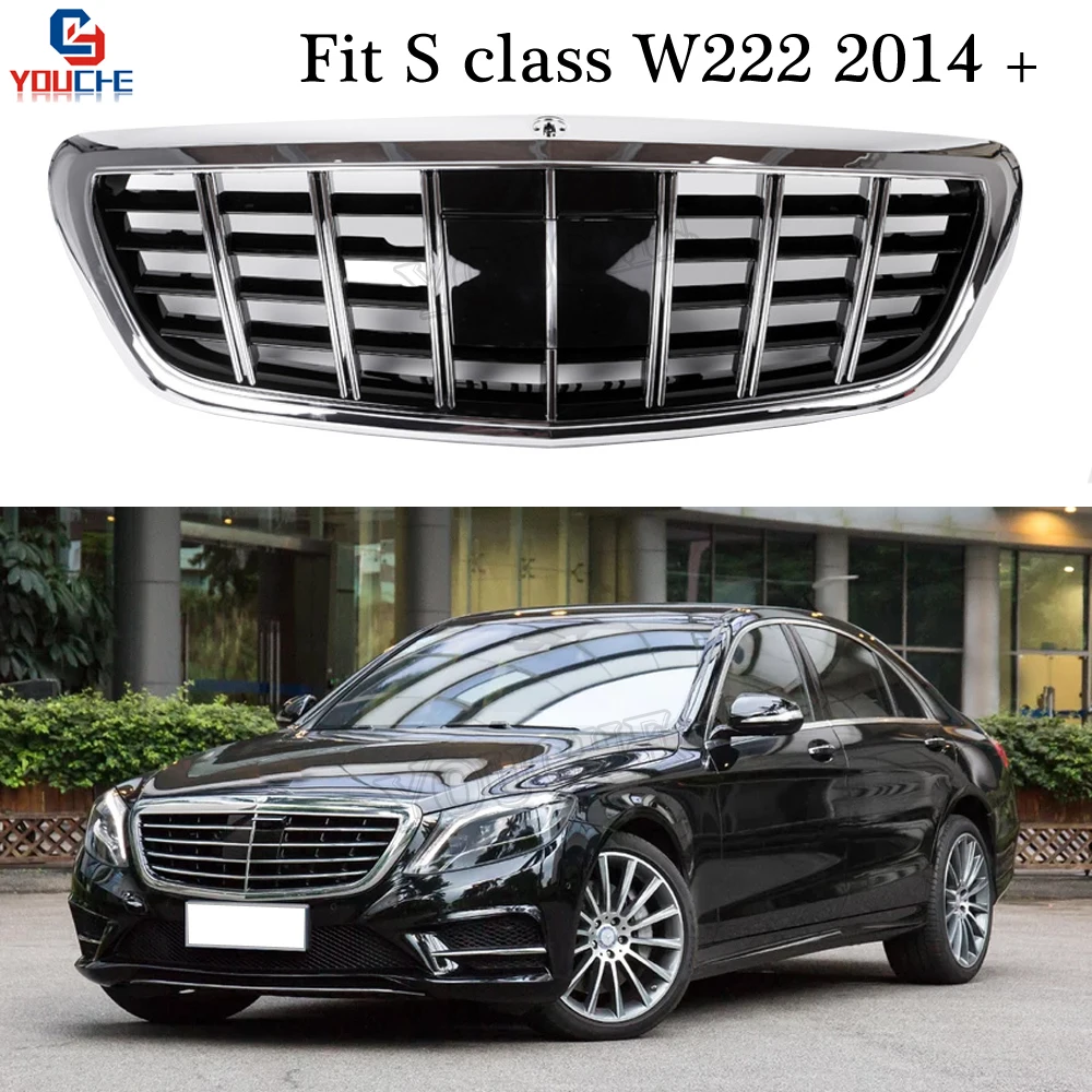 W222 Front Bumper Grill Mesh for Mercedes S Class W222 4-door Sedan 2014 - present S320 S350 S400 S450 S500