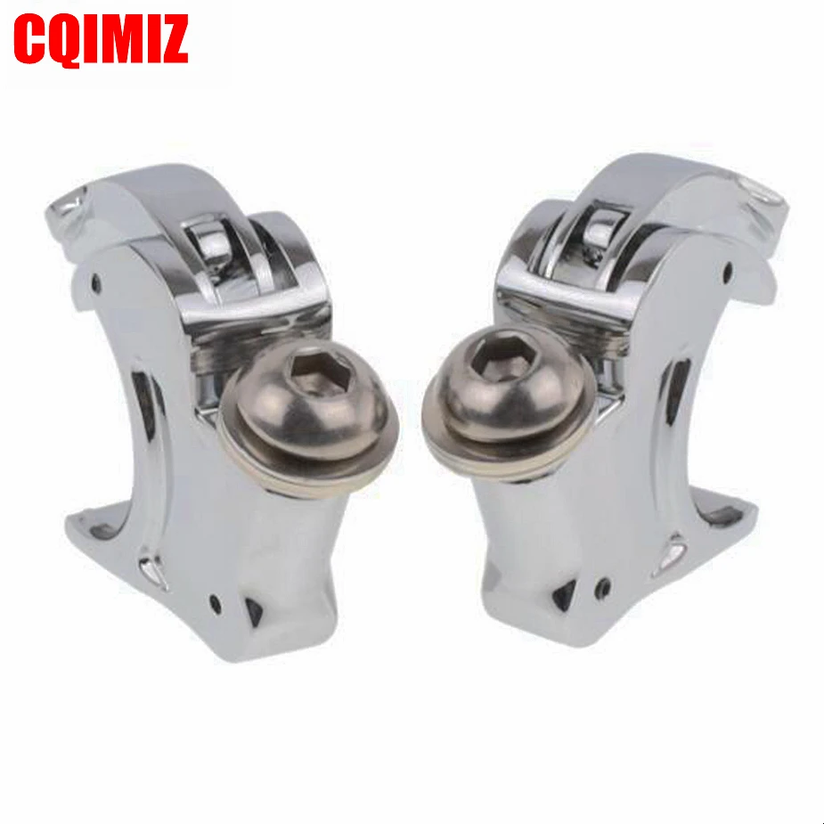 Chrome 41mm Motorcycle Windshield Windscreen Clamps For Harley Sportster XL 883 1200 Dyna