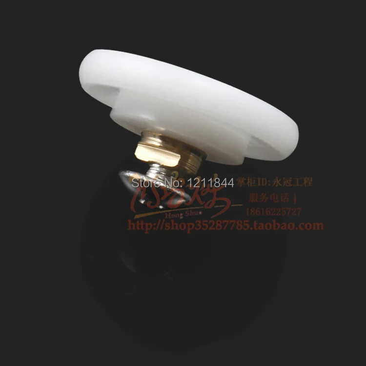 20pcs 27mm old shower room pulley roller single wheel for arc simple integral bathroom glass sliding door nylon