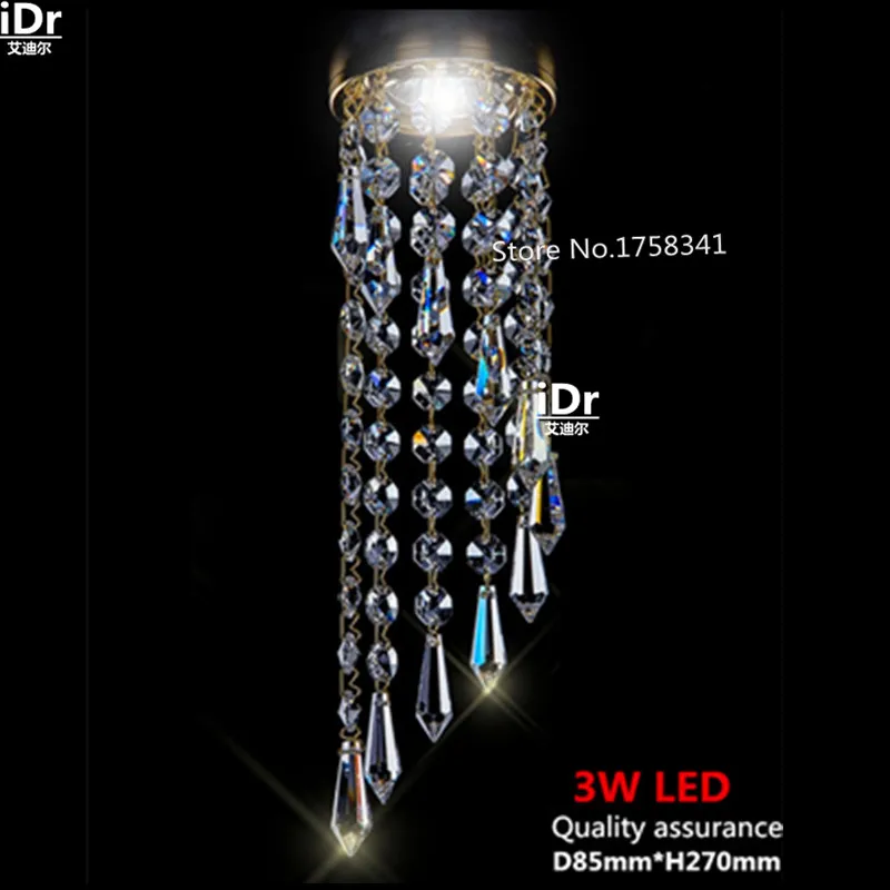 D85mm LED K9 Crystal Chandeliers sitting room, corridor, kitchen, bathroom, bedroom, study, and the balcony Lights