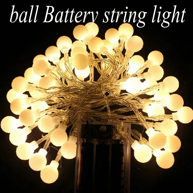 

2M Garland Xmas LED Ball String Light AA Battery Operated 20 LED Fairy Lights For Christmas Tree Wedding Party decoration