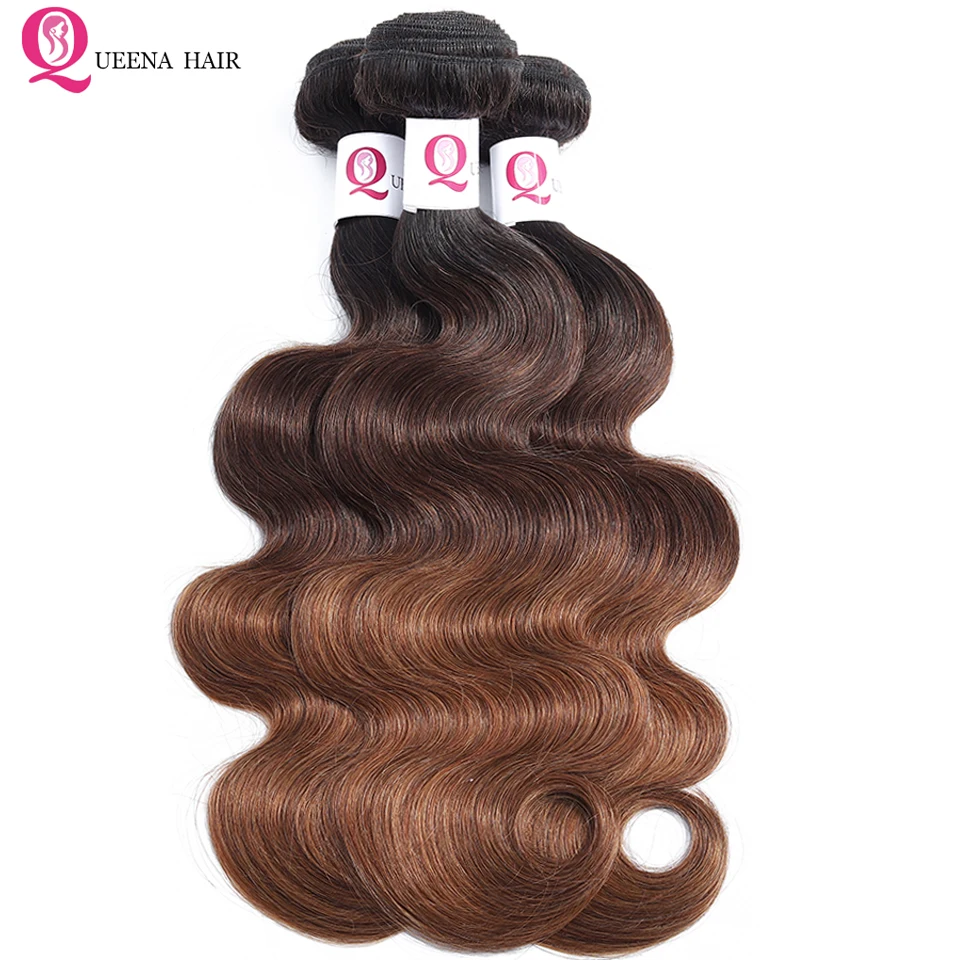 Ombre Bundels Met Sluiting Ombre Body Wave Bundels Met Sluiting 2 3 4 Gekleurde Blonde Peruaanse Menselijk Haar Bundels Met sluiting