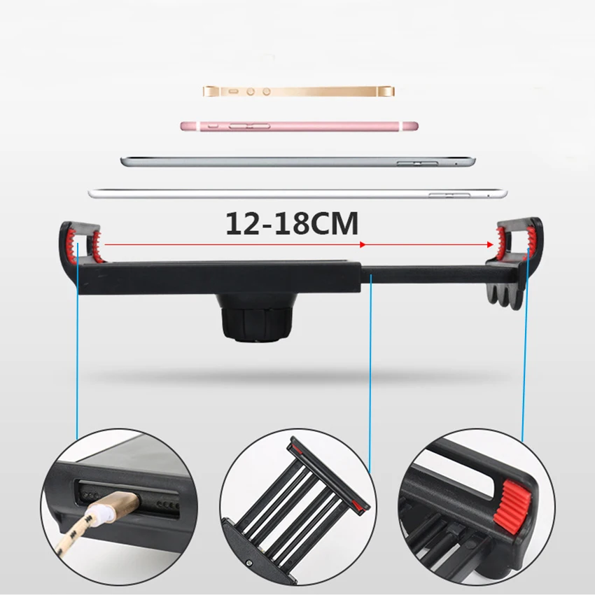 Nuovo Tavolo Espositori e Alzate Supporto con la Clip per Telefoni cellulari e Smartphone iPad Tablet Staffa di Montaggio con Ring Flash LED Luce per Video Blogger