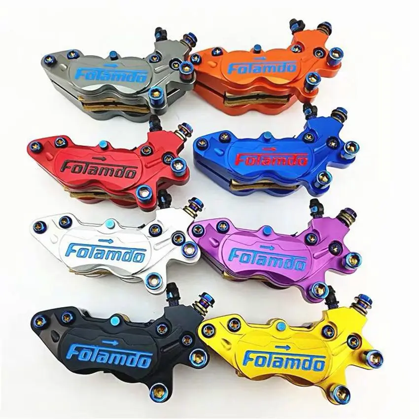 Universal motorcycle modified four-piston fraodo caliper F101 BWS RSZ CNC rear brake caliper For Yamaha Kawasaki Suzuki