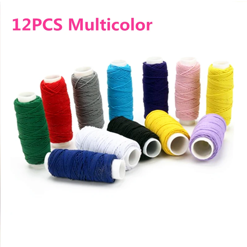 12 x colorful Round Sewing Shirring Elastic Craft 20 Metres Spools AA7640