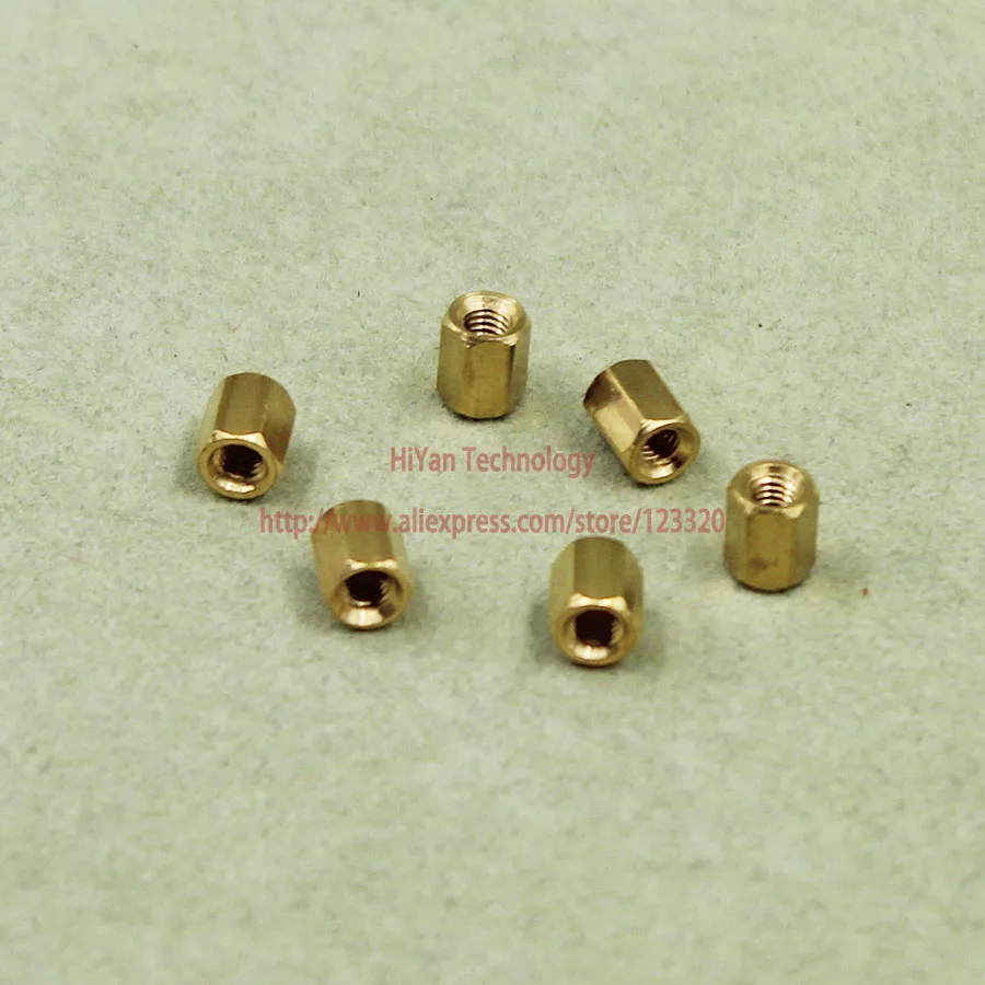 

(100pcs/lot) Hardware M3 Female X M3 Female 6MM M3x6 MM Brass Standoff Spacer