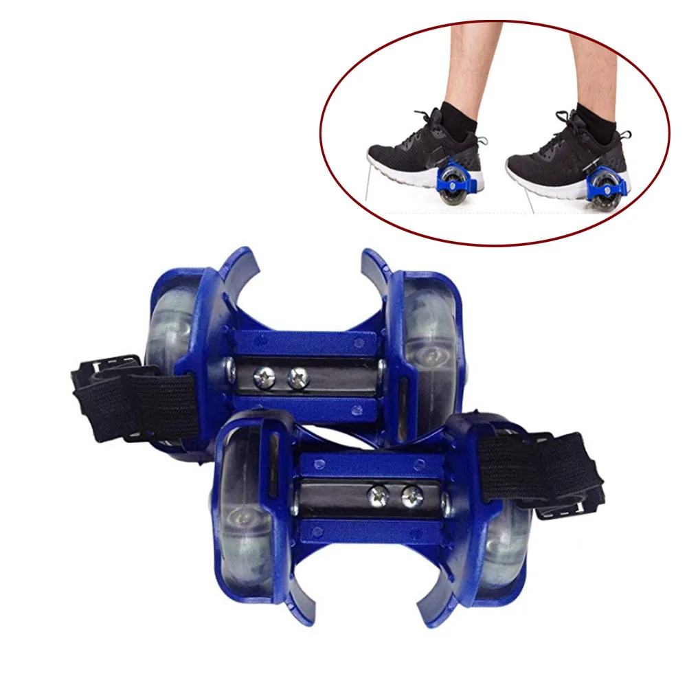 1 Pair flashing roller pulley shose adjustable small whirlwind  roller skating shoes  for children