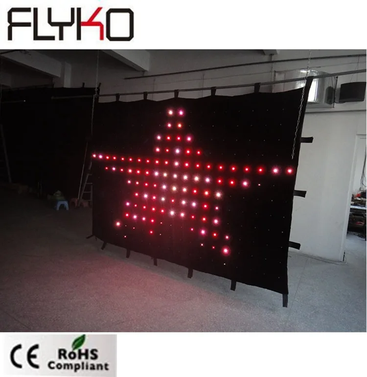 

promotion price P15 2*3M stage effect led display video blackdrop with SD/PC controller for wedding