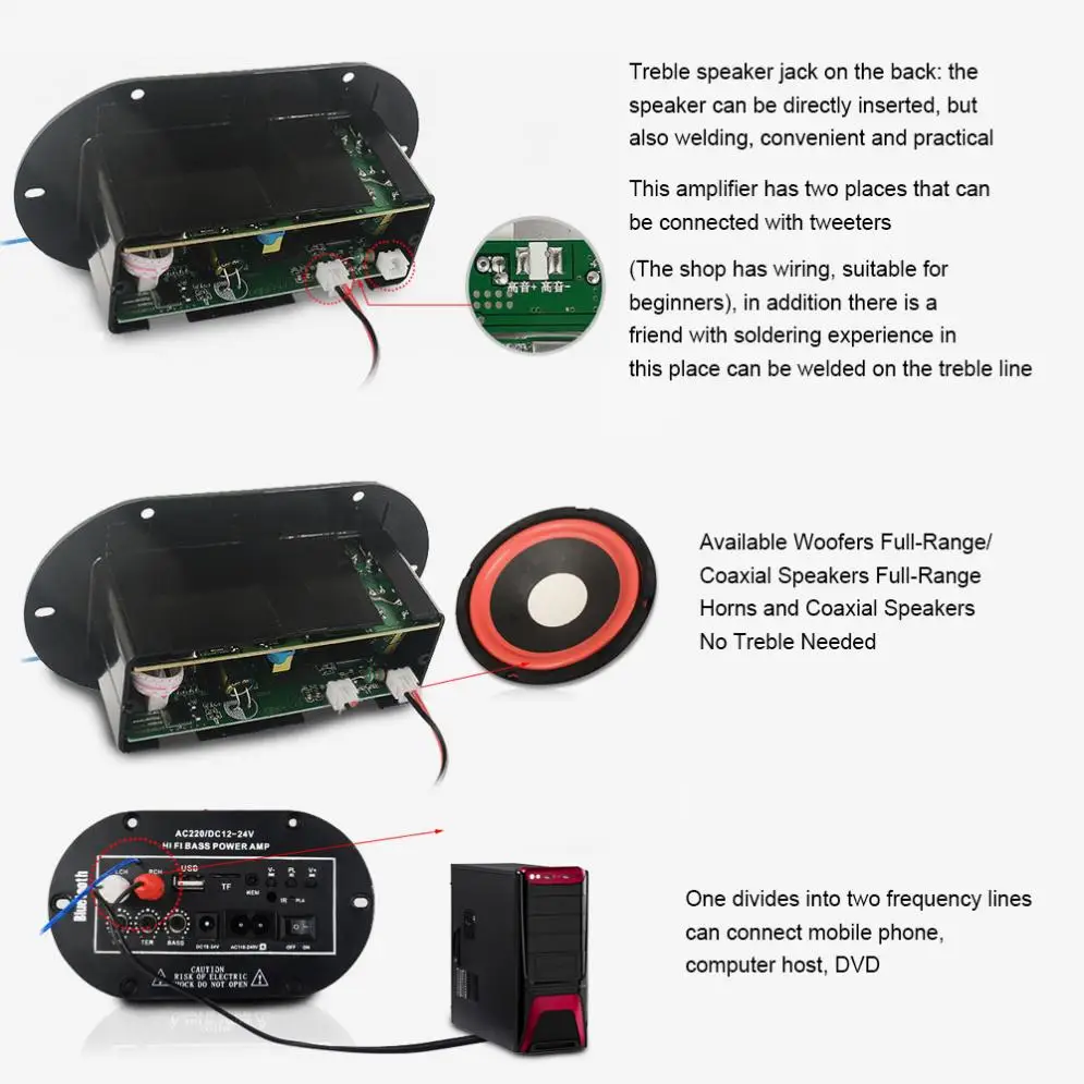 8 Inch 25W HI-FI Bluetooth-compatible Car Audio Power Amplifier Auto FM Radio Player Support SD/DVD/MP3 With Remote Control