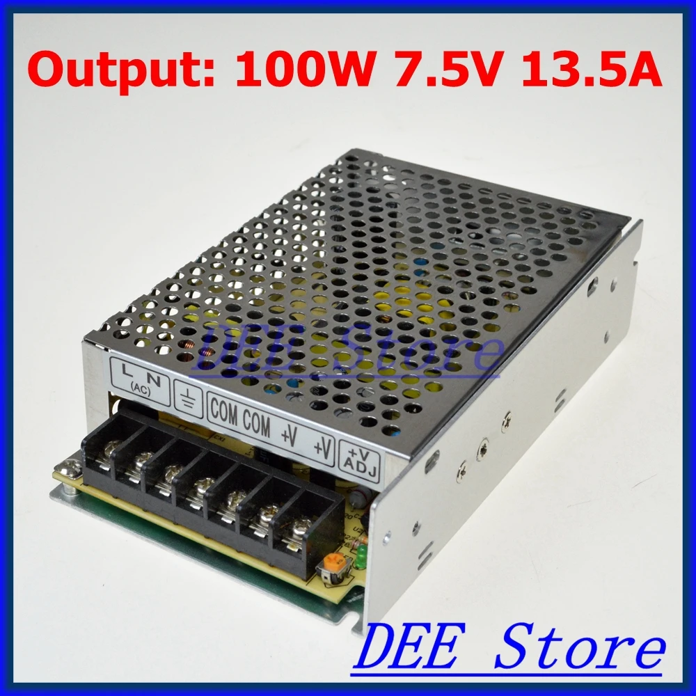 Small Volume Led driver 100W 7.5V 13.5A Single Output  Adjustable Switching power supply for LED Strip light  AC-DC Converter