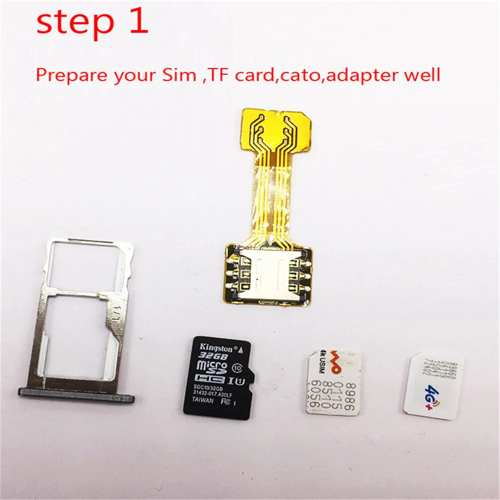 LINGHUANG SIM Extender Card Reader Micro SD Hybrid Double Dual-Sim Card Nano Sim Extension Adapter for Xiaomi Redmi Huawei