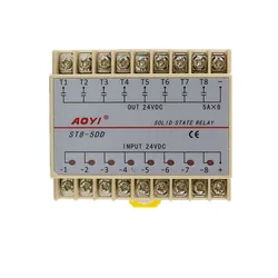 8 Channels DC-DC 5A SSR Eight Input 24V DC Output 24V DC Solid State Relay