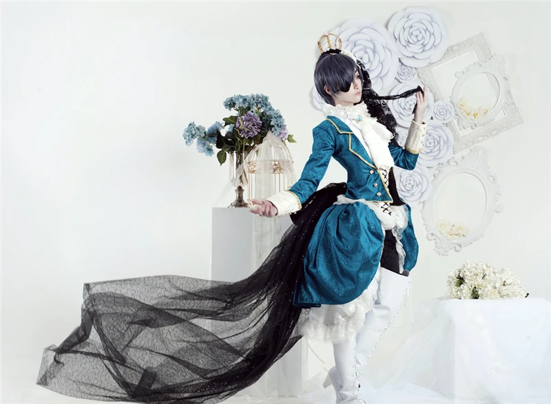 Irelia H Store Anime cosplay Black Butler Ciel Phantomhive Cosplay Costume ciel Illustrator Edition Customized