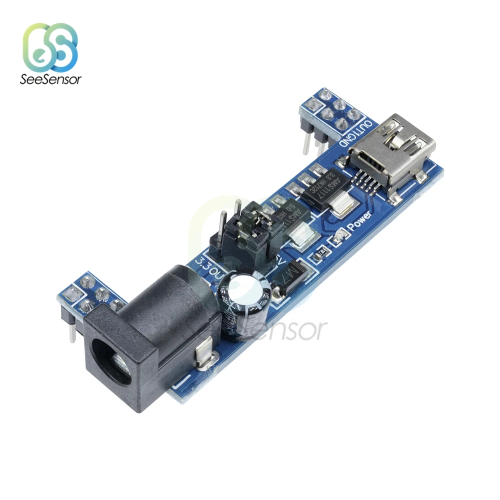 MB102 Modul Catu Daya Breadboard DC 3.3V 5V untuk Catu Daya USB Mini Tanpa Solder Papan Roti Kompatibel MB-102 MB 102