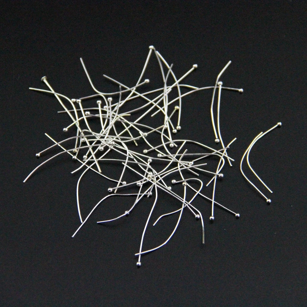 

2000pcs/lot 0.5 thick x50mm Silver Plated Ball Head Pin Bead Jewelry Accessories Needles Fitting Metal Connectors for Home Decor