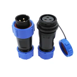 SP1710 Waterproof connector SP1711 docking IP68 2 pin power cable connector SP17 3pin 4pin 5pin 7pin 9pin