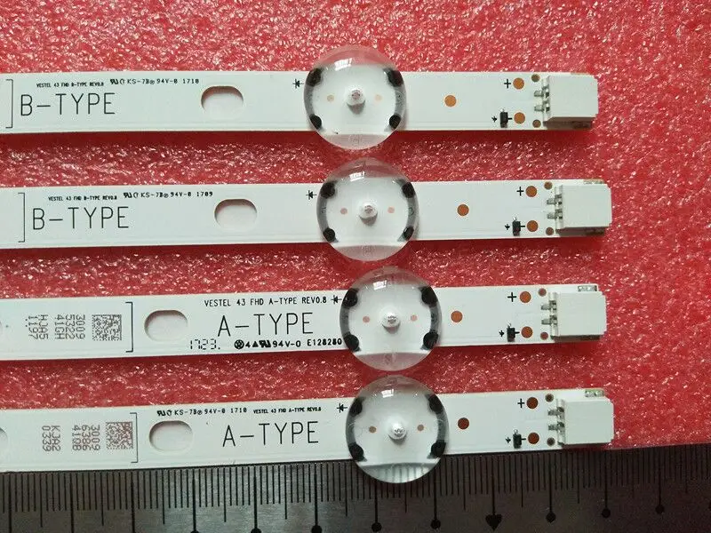 New 5set=20pcs 7LED 820mm LED strip for VESTEL 43 FHD A B-TYPE VES430UNDL-2D-N11 VES430UNDL-2D-N12 43HB6T72U 43TFN-NSHD