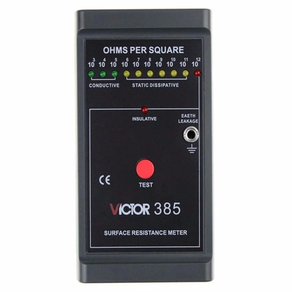 Medidor Automático Handheld da Resistência da Escala do Teste Anti-estático do Verificador de Superfície do Victor vc 385 da Venda Quente