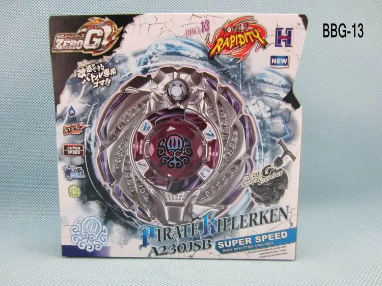 Spinning Top ZERO-G BBG13 PIRATES KILLERKEN KRAKEN+LAUNCHER SHOGUN STEEL